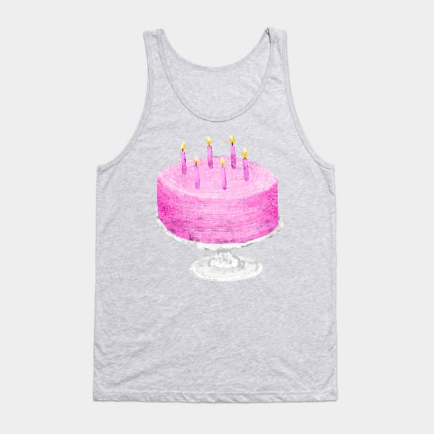Pink Birthday Cake Tank Top by pastanaut